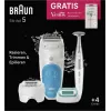 Braun Silk-épil 5 810 + Gillette Venus Trimmer 28 pinzette blu, bianco
