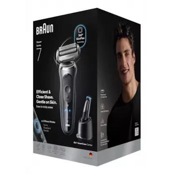 Rasoio a lamina Braun Series 7 72-C7200CC nero acciaio inox litio-ione