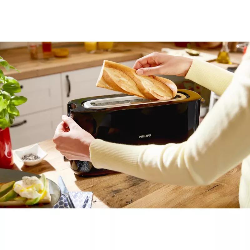 Philips Daily Collection HD2590/90 tostapane – fessura lunga, nero