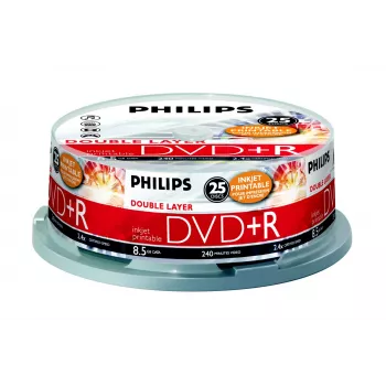 Philips DVD+R DR8I2B25F/00, 25 pezzi, 8,5 GB