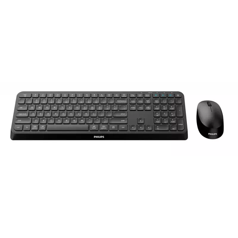 Tastiera e mouse Philips serie 4000 SPT6407B/31 universale RF wireless + Bluetooth QWERTY tedesco nero
