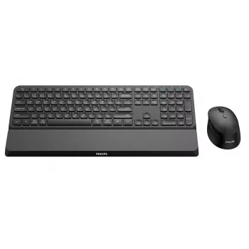 Tastiera e mouse Philips serie 6000 SPT6607B/31 universale RF wireless + Bluetooth nero