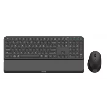 Tastiera e mouse Philips serie 6000 SPT6607B/31 universale RF wireless + Bluetooth nero