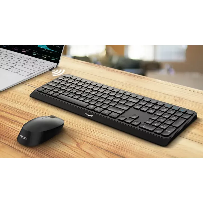 Mouse ottico wireless ambidestro Philips SPK7307WL/00 — RF wireless, 1600 DPI, 3 tasti, bianco