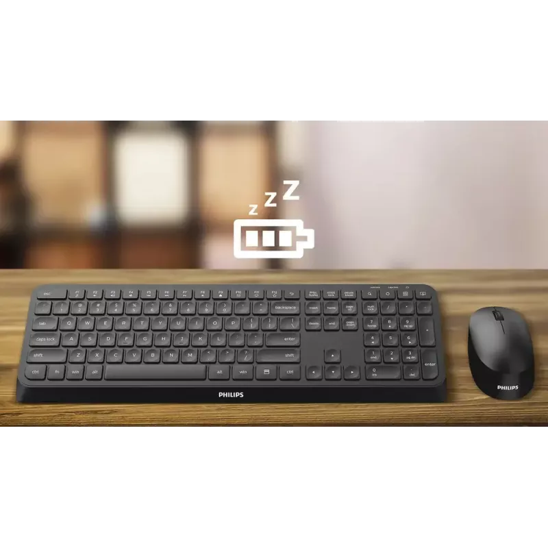 Mouse ottico wireless ambidestro Philips SPK7307WL/00 — RF wireless, 1600 DPI, 3 tasti, bianco