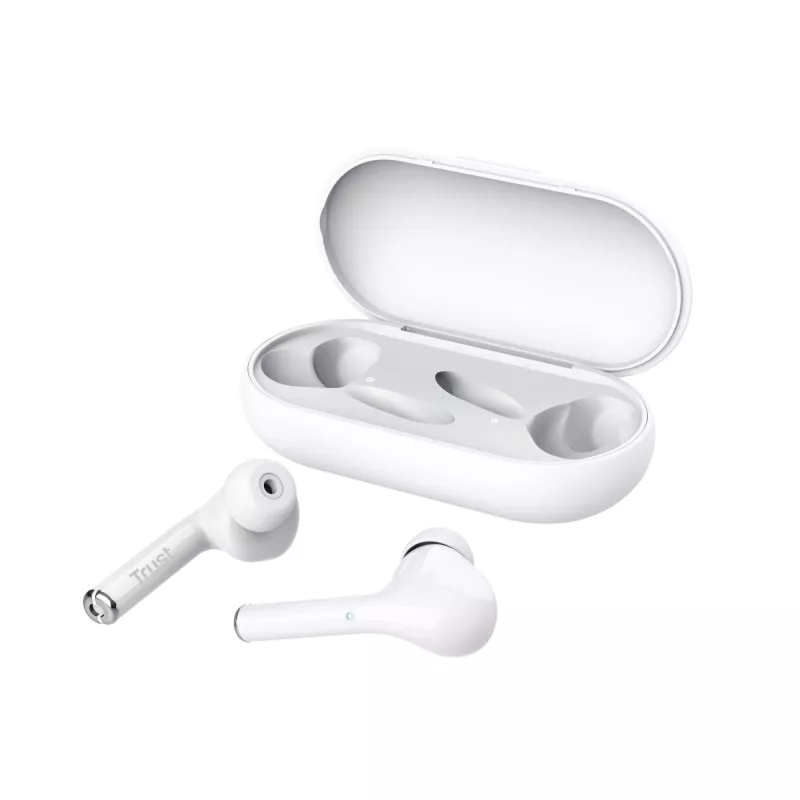 Cuffie in-ear Trust Nika True Wireless Stereo (TWS) per chiamate/musica bianco