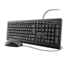 Tastiera e mouse Trust Primo universale USB AZERTY belga nero