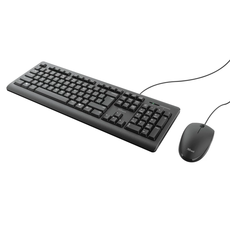 Tastiera e mouse Trust Primo universale USB AZERTY belga nero