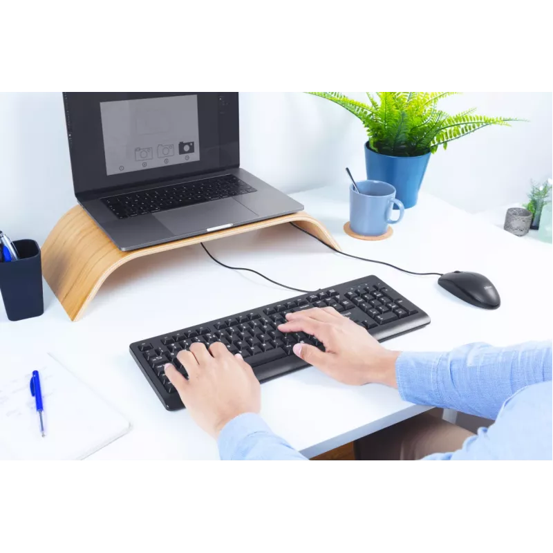 Tastiera e mouse Trust Primo universale USB AZERTY belga nero