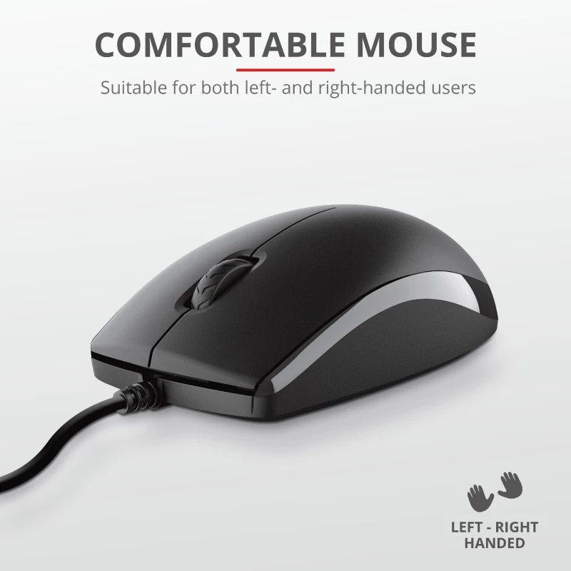 Tastiera e mouse Trust Primo universale USB AZERTY belga nero