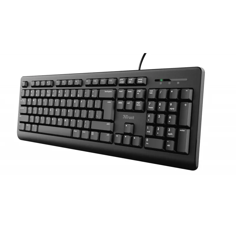 Tastiera e mouse Trust Primo da ufficio USB QWERTY tedesco nero