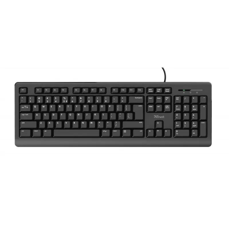 Tastiera e mouse Trust Primo da ufficio USB QWERTY tedesco nero