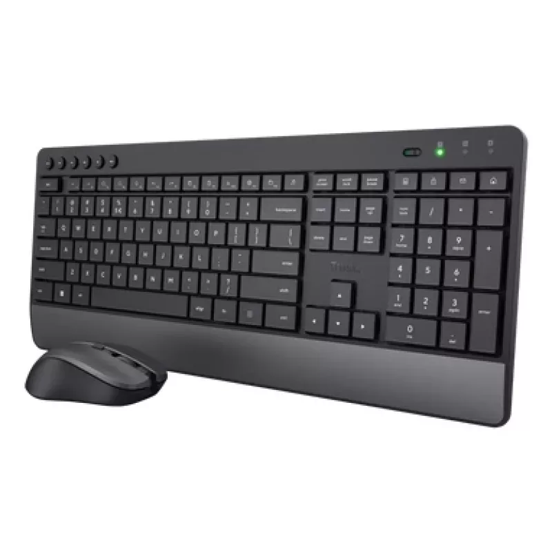 Tastiera e mouse Trust TKM-450 Comfort Wireless, full-size (100%), wireless, RF wireless, QWERTY, nero, mouse incluso
