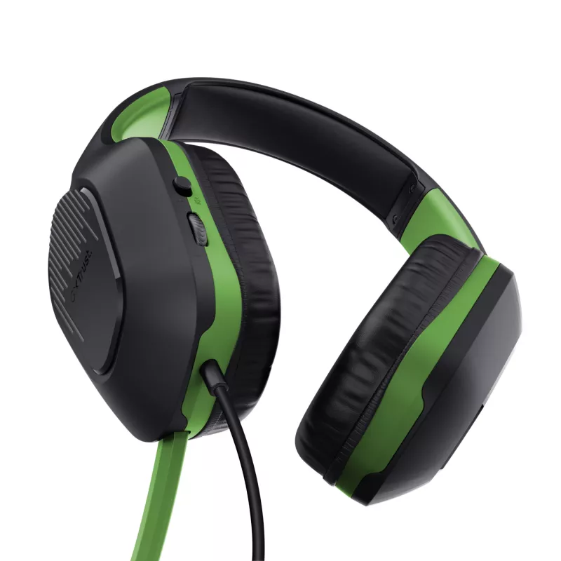 Headset Trust GXT 415X ZIROX con filo con archetto da gaming nero, verde