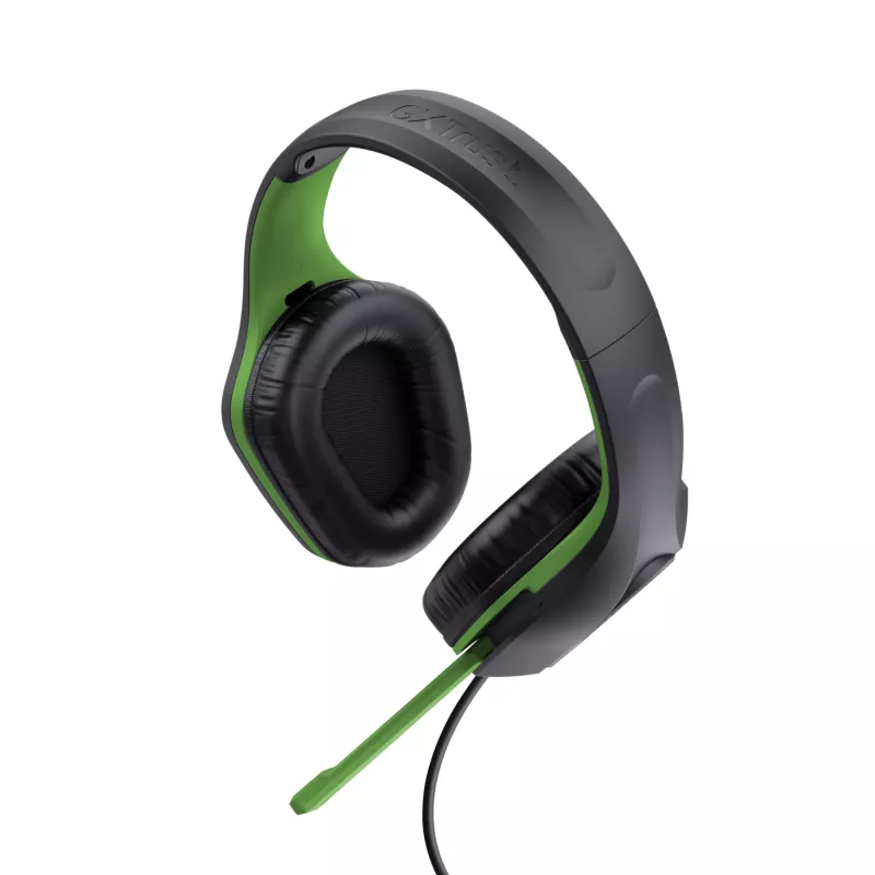 Headset Trust GXT 415X ZIROX con filo con archetto da gaming nero, verde