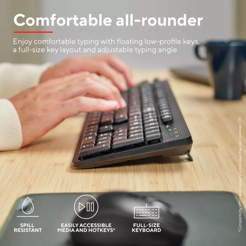 TRUST Ody II full-size wireless RF QWERTY nordic nero