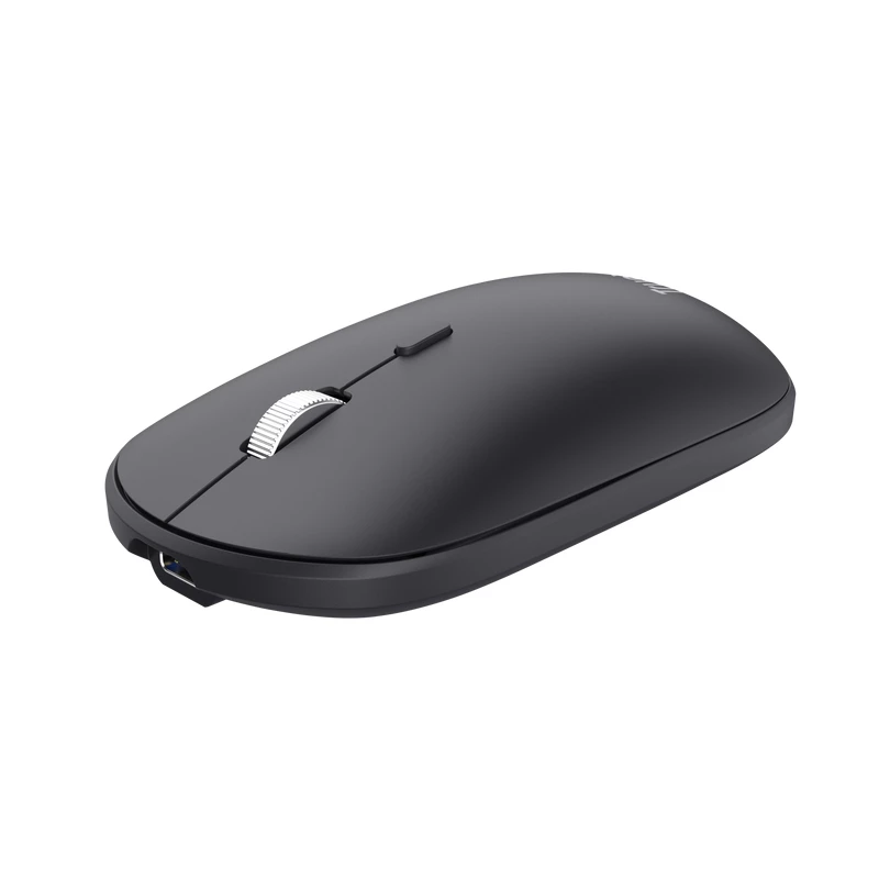 Tastiera e mouse Trust Lyra da ufficio RF wireless + Bluetooth AZERTY belga nero