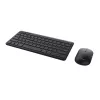 Tastiera e mouse Trust Lyra da ufficio RF wireless + Bluetooth AZERTY belga nero