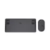 Tastiera e mouse Trust Lyra da ufficio RF wireless + Bluetooth AZERTY belga nero