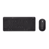 Tastiera e mouse Trust Lyra da ufficio RF wireless + Bluetooth AZERTY belga nero