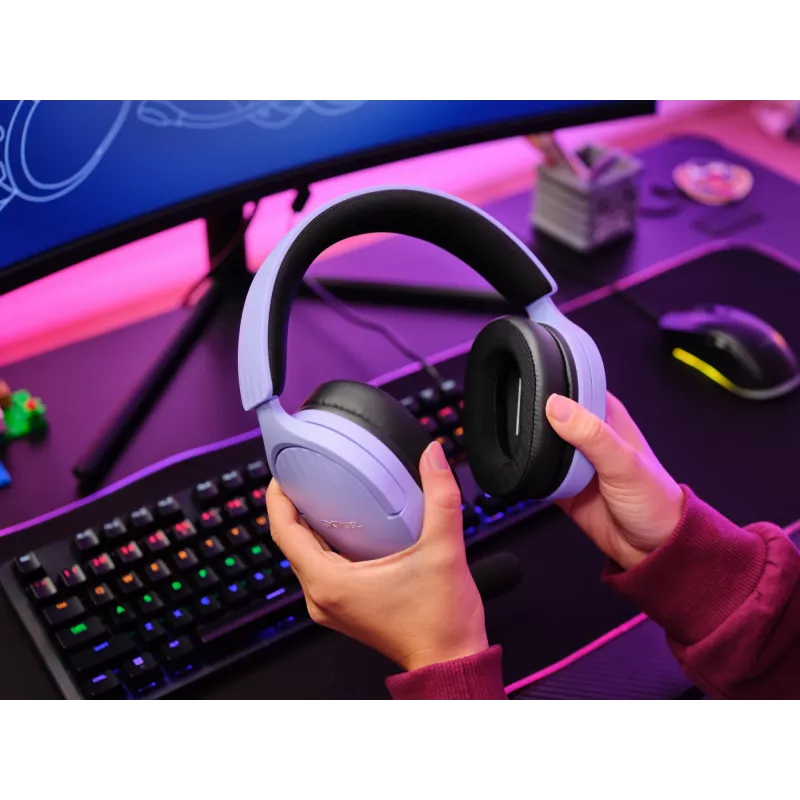 Trust GXT 489P FAYZO Headset con cavo archetto Gaming nero, viola