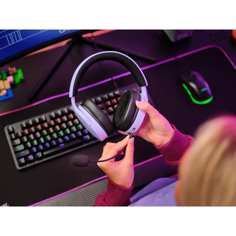 Trust GXT 489P FAYZO Headset con cavo archetto Gaming nero, viola