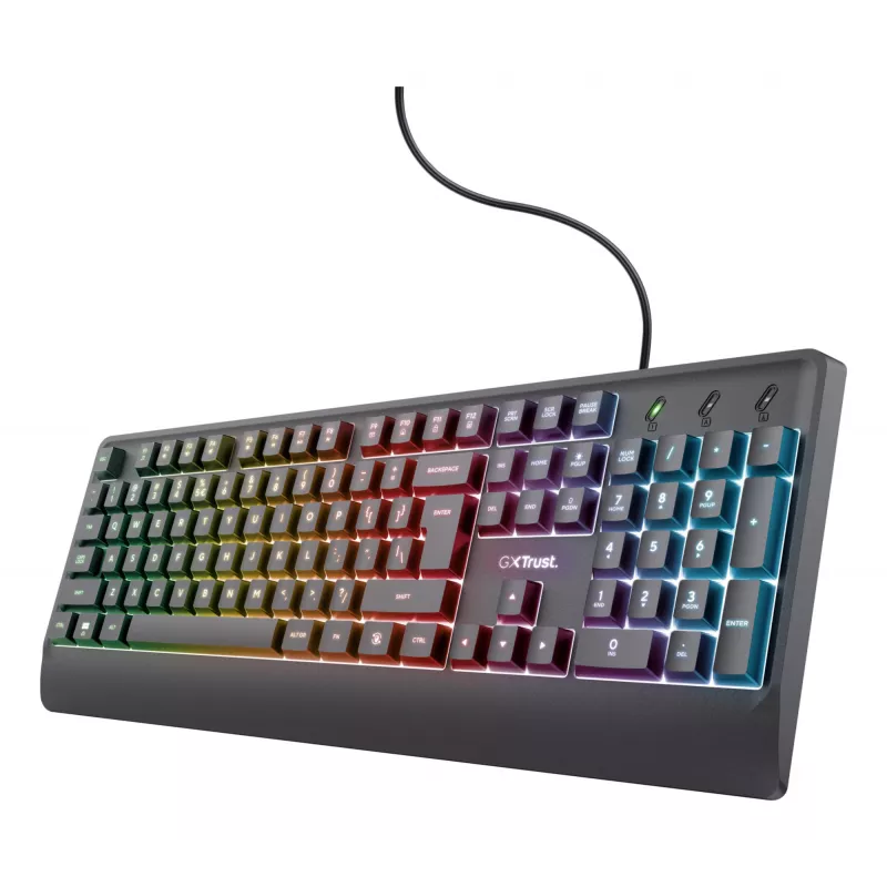 Trust GXT 792 Quadrox Tastiera mouse incluso Gaming USB QWERTY belga nero