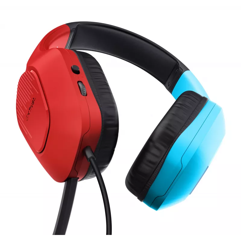 Trust GXT 416S Zirox Headset con cavo archetto Gaming nero, ciano, rosso