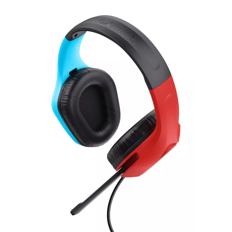 Trust GXT 416S Zirox Headset con cavo archetto Gaming nero, ciano, rosso