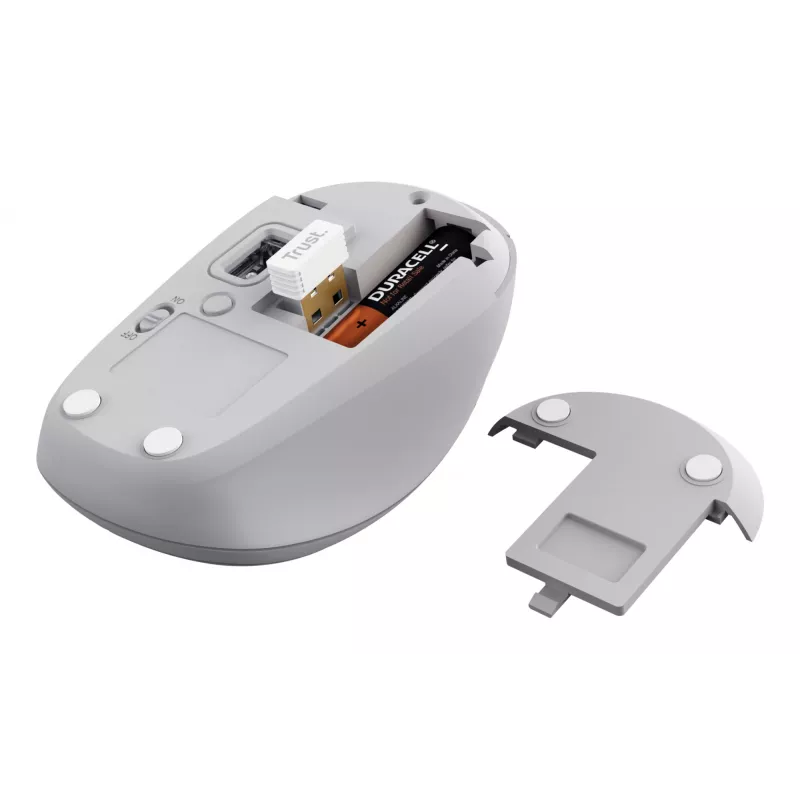 Trust Yvi+ Mouse universale ambidestro RF Wireless + Bluetooth ottico 1600 DPI