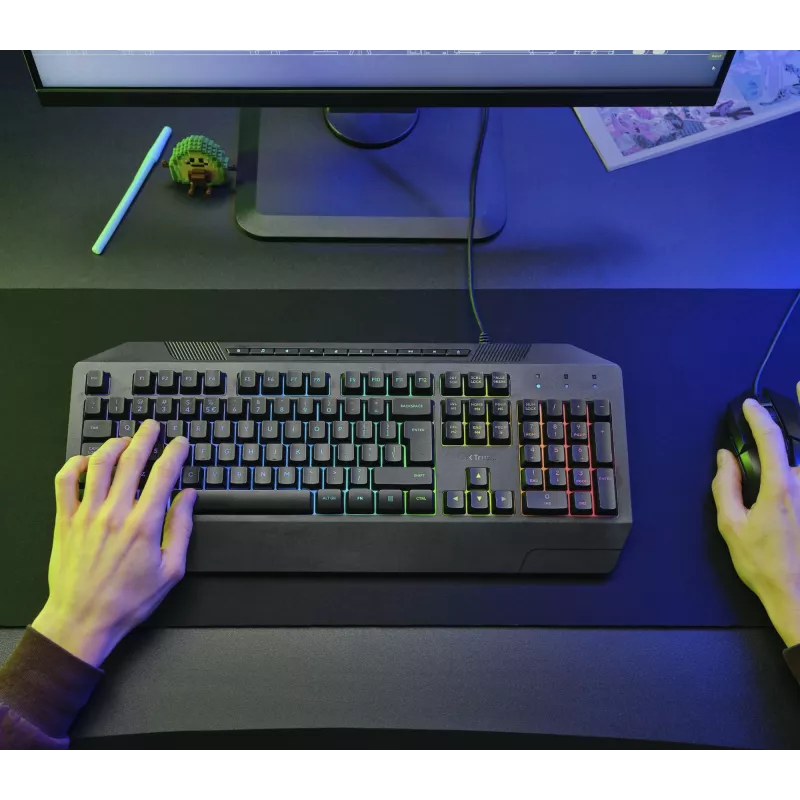 Trust GXT 836 Evocx Tastiera Gaming USB AZERTY belga nero