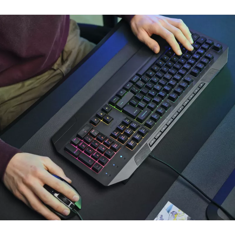 Trust GXT 836 Evocx Tastiera Gaming USB AZERTY belga nero