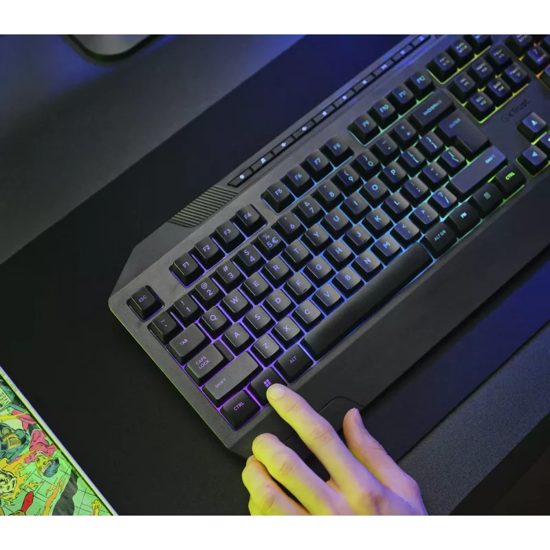 Trust GXT 836 Evocx Tastiera Gaming USB AZERTY belga nero