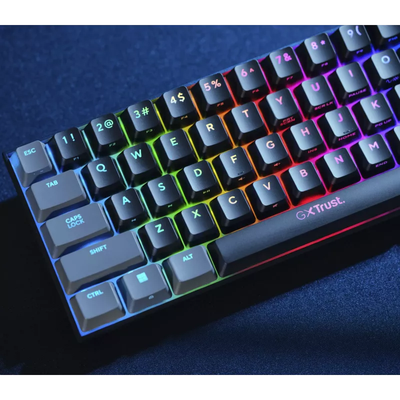 Trust GXT 867 Acira Tastiera Gaming USB AZERTY belga nero, grigio