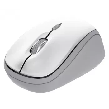 Mouse ottico wireless TRUST Yvi+ — ambidestro, RF Wireless, 1600 DPI, 4 tasti, bianco