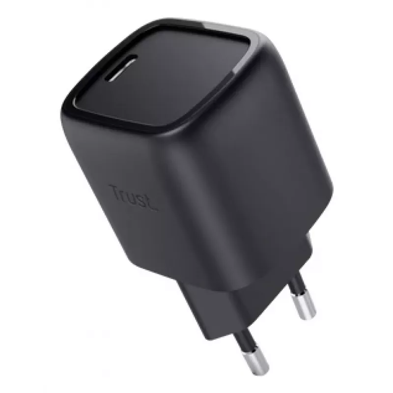 Caricabatterie Trust Maxo 30W USB-C GaN caricabatterie per interni ricarica rapida nero