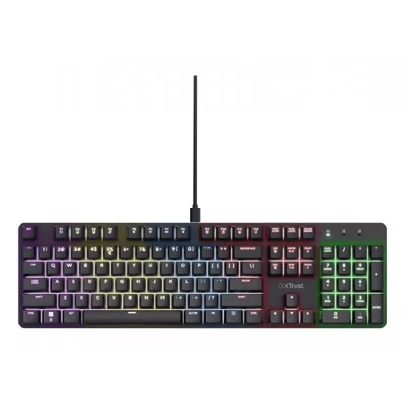 Trust GXT 871 Zora Tastiera Gaming USB AZERTY belga nero