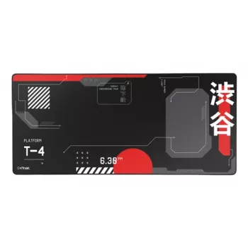 Tappetino mouse Gaming TRUST GXT 759 XXL — 900×400 mm, PET, nero/rosso