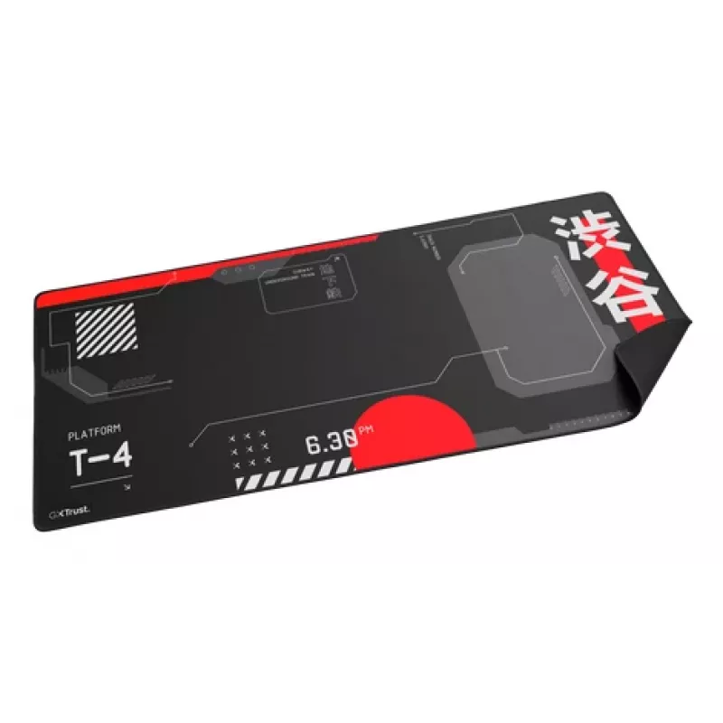 Tappetino mouse Gaming TRUST GXT 759 XXL — 900×400 mm, PET, nero/rosso