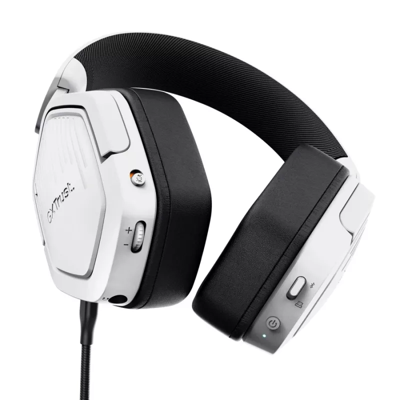 Trust GXT 493PS Carus Headset con cavo e wireless archetto Gaming Bluetooth bianco