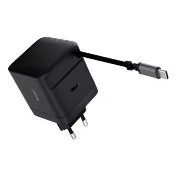 Caricabatterie TRUST Maxo 65W USB-C con cavo avvolgibile da 67 cm