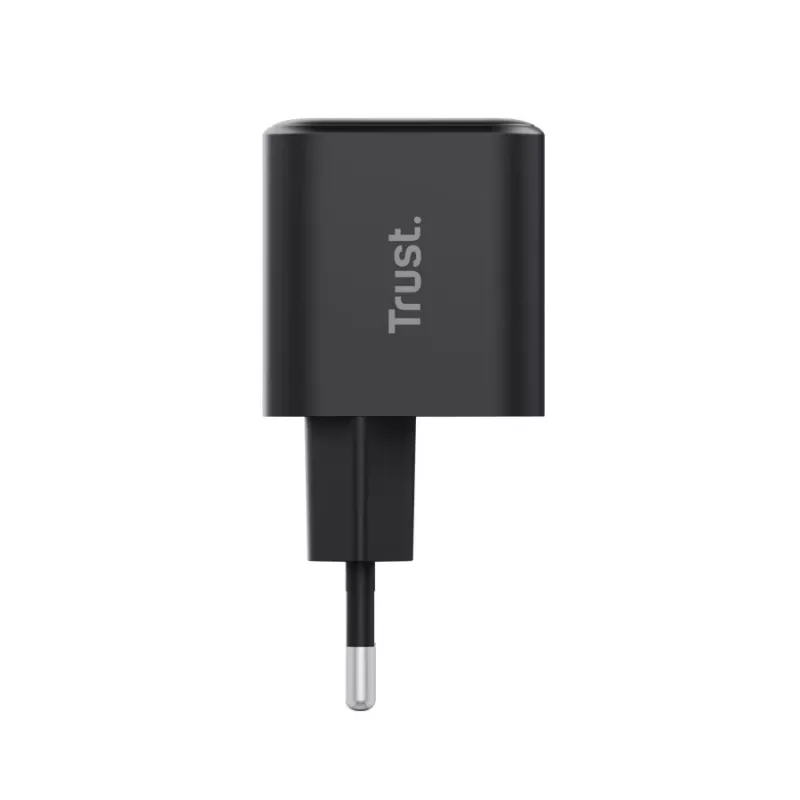 Caricabatterie TRUST Maxo ultra-compatto 65W GaN USB-C nero con cavo da 2 m