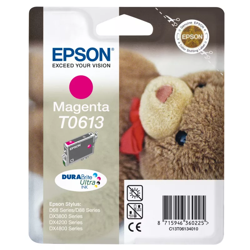 Epson Teddybear confezione singola magenta T0613 inchiostro DURABrite Ultra