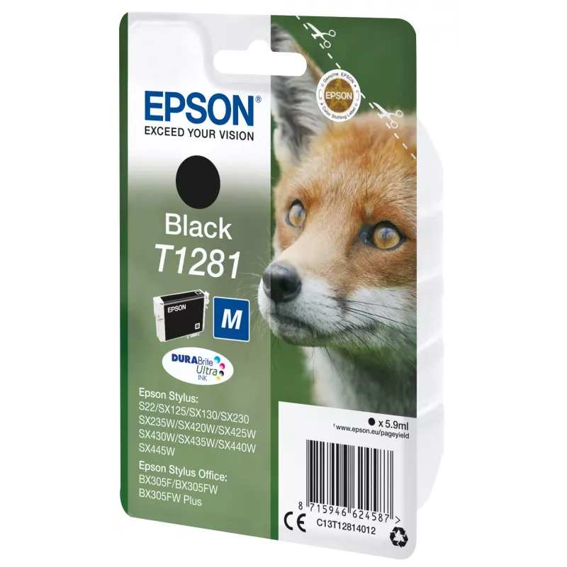 Cartuccia inchiostro Epson T1281 Fox confezione singola nero