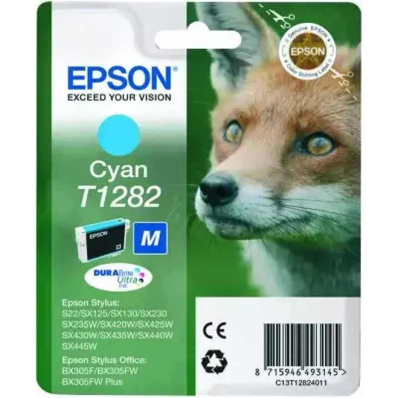 Inchiostro Epson T1282 DURABrite Ultra Fox confezione singola ciano