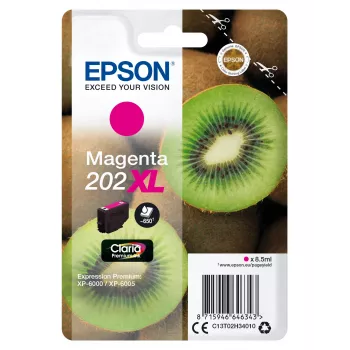 Epson Kiwi confezione singola magenta 202XL Claria Premium inchiostro, resa alta (XL), magenta, inchiostro pigmentato, 8,5 ml, 1 pz., 650 pagine
