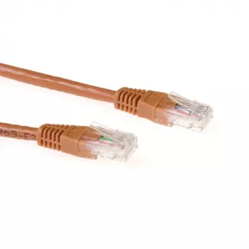 Cavo patch ACT U/UTP CAT6A marrone 20 metri con connettori RJ45