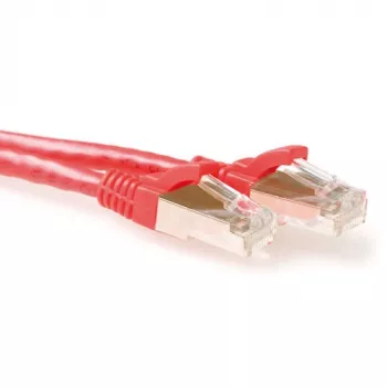 Cavo patch ACT SFTP CAT6A LSZH rosso 5 metri snagless con connettori RJ45