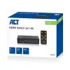 Switch HDMI ACT 5x 1, supporto 3D e 4K, HDMI, nero, 60 Hz, 2160p, indicatore di funzionamento, 203 mm