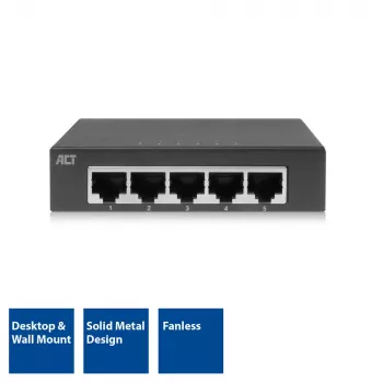 Switch unmanaged ACT AC4415 Gigabit Ethernet 5 porte 10 Gbit/s